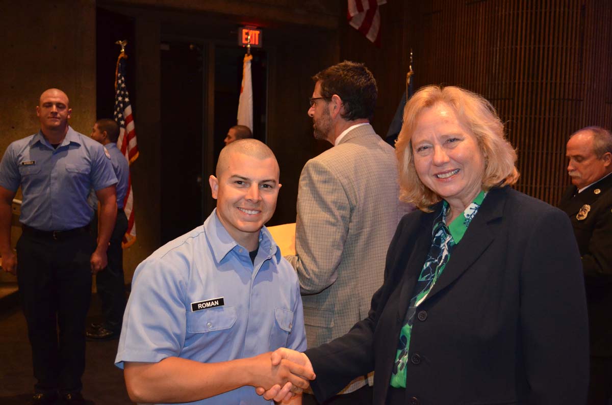 People at the Fire Academy Graduation