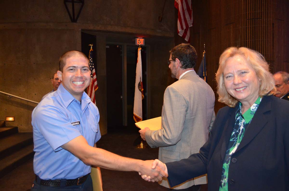 People at the Fire Academy Graduation