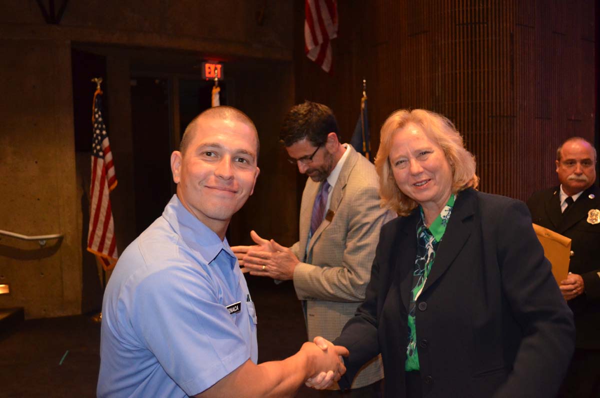 People at the Fire Academy Graduation