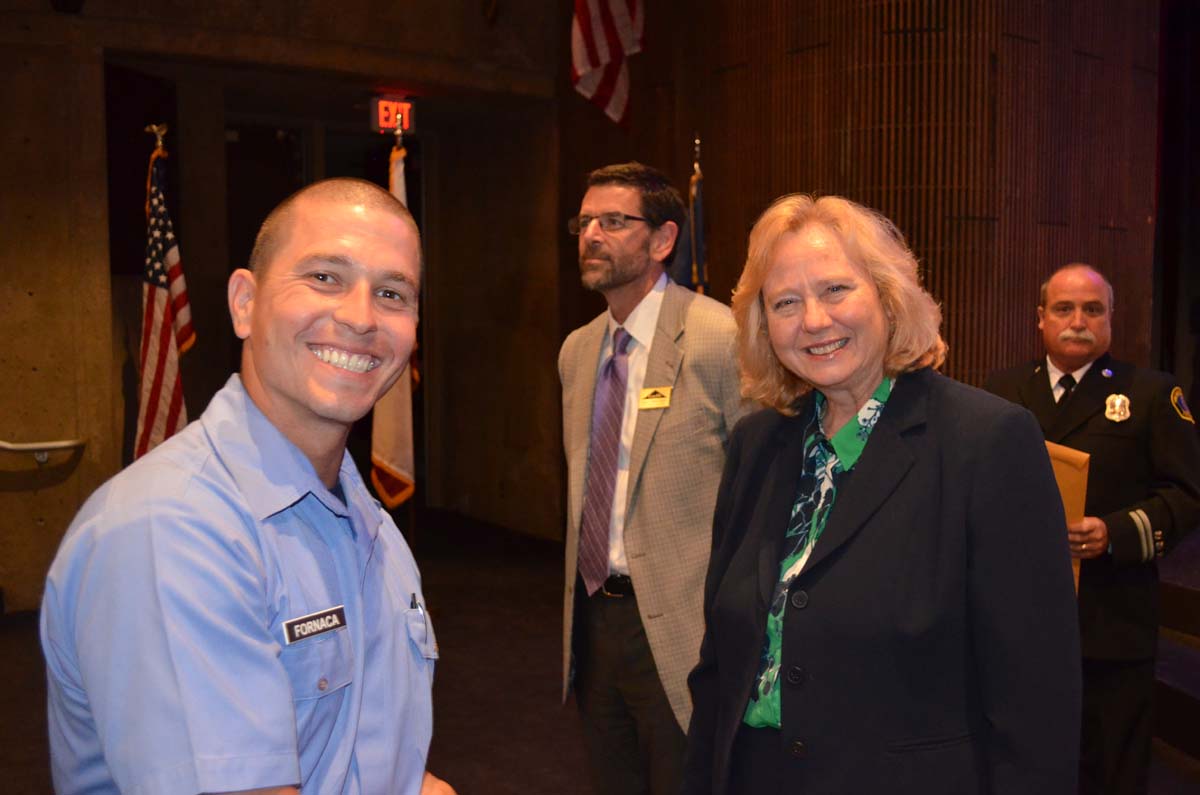 People at the Fire Academy Graduation