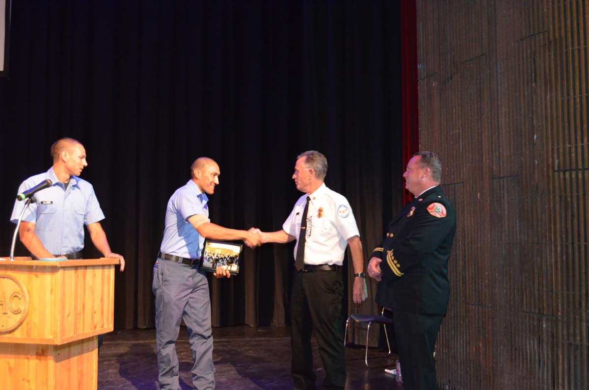 People at the Fire Academy Graduation