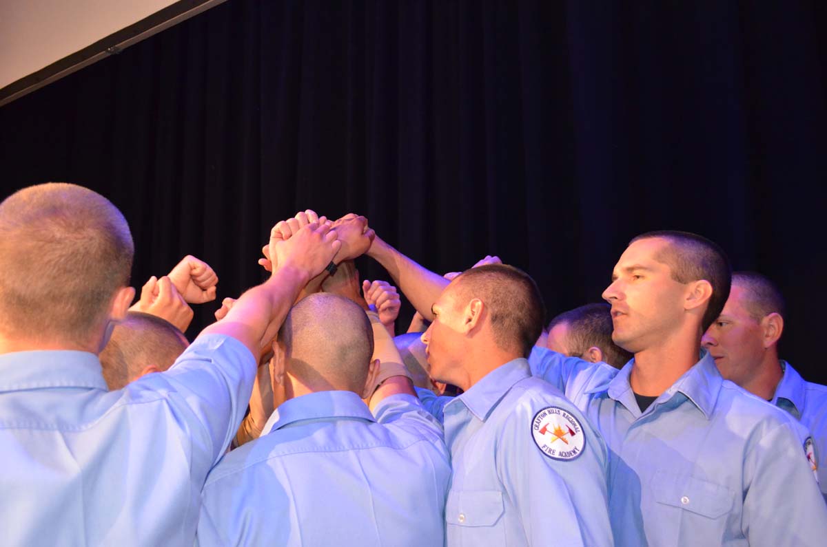 People at the Fire Academy Graduation