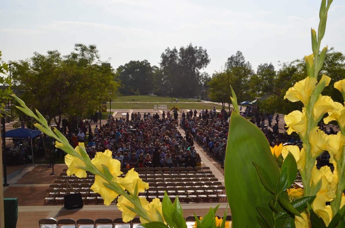 People enjoying Commencement