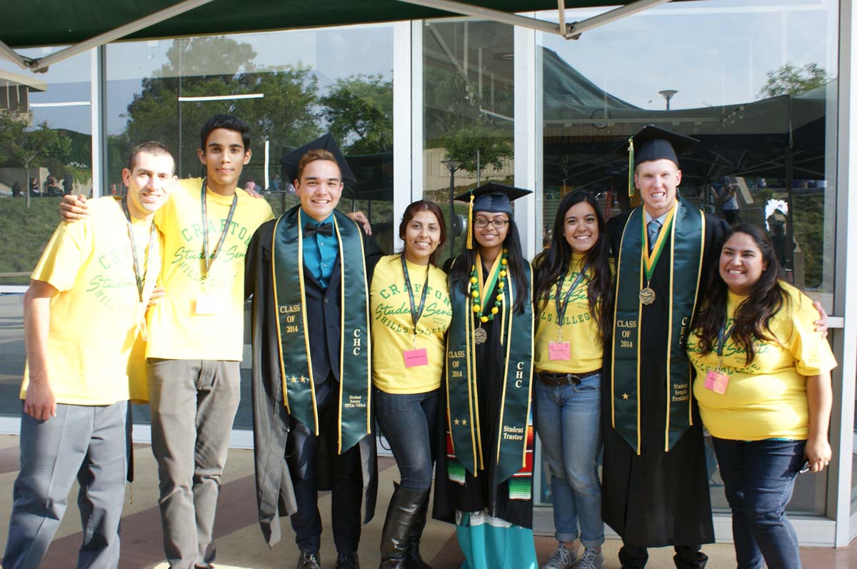 People enjoying Commencement