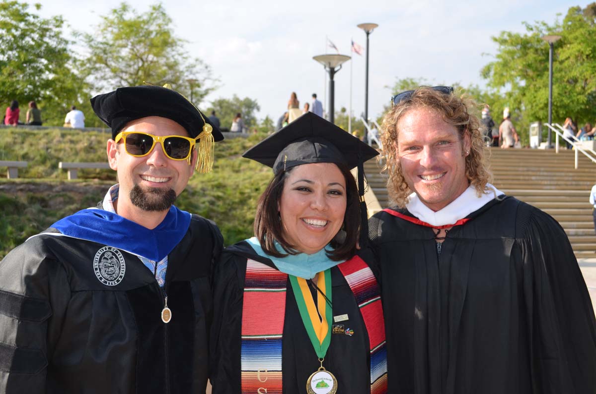 People enjoying Commencement