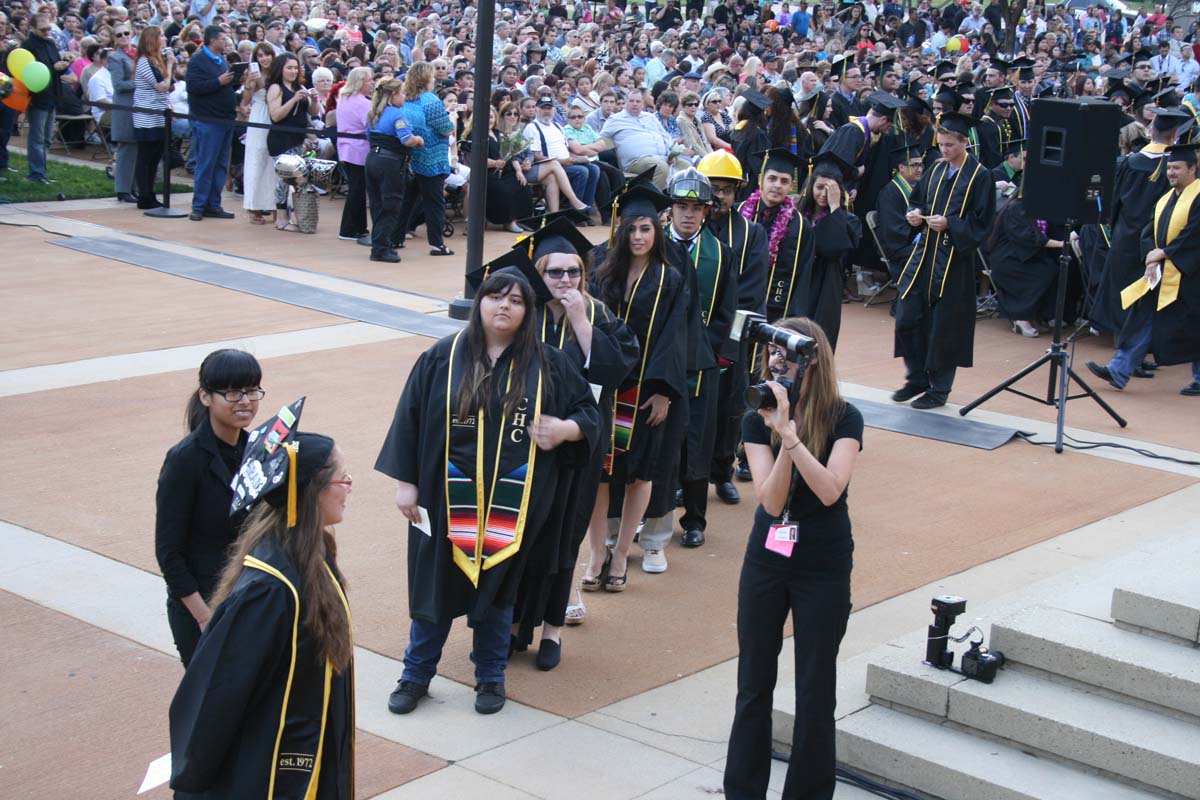 People enjoying Commencement
