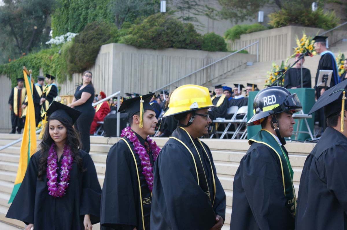 People enjoying Commencement