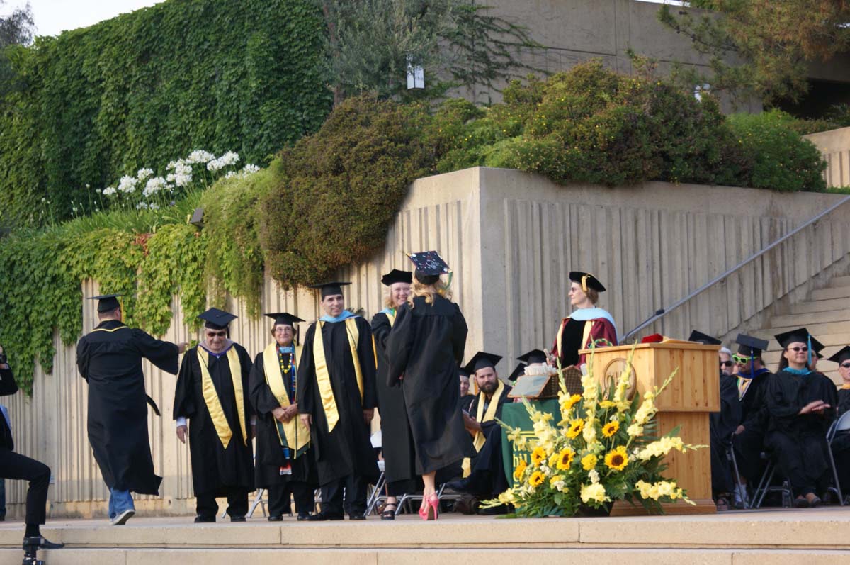 People enjoying Commencement