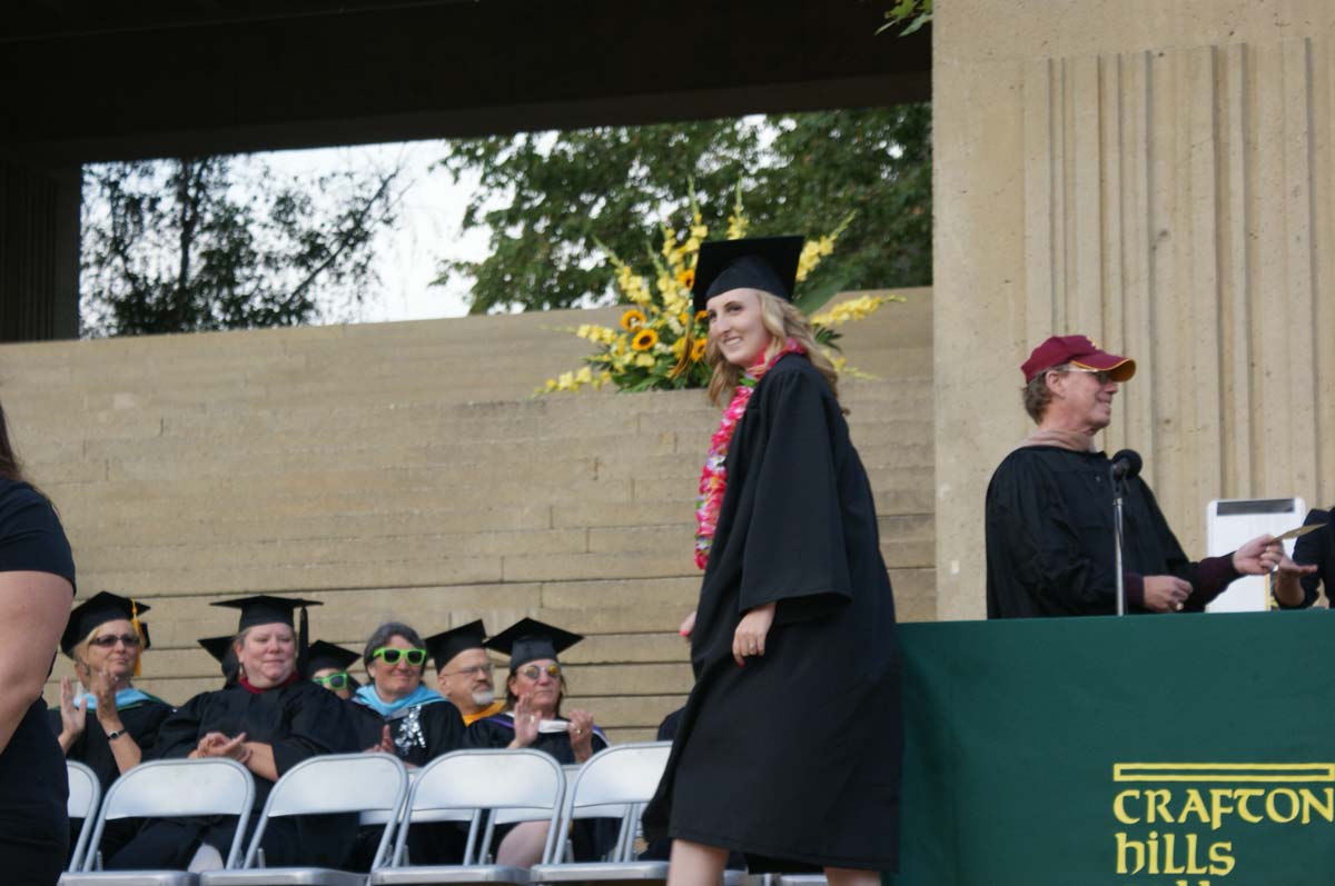 People enjoying Commencement
