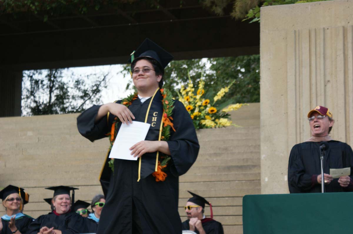 People enjoying Commencement