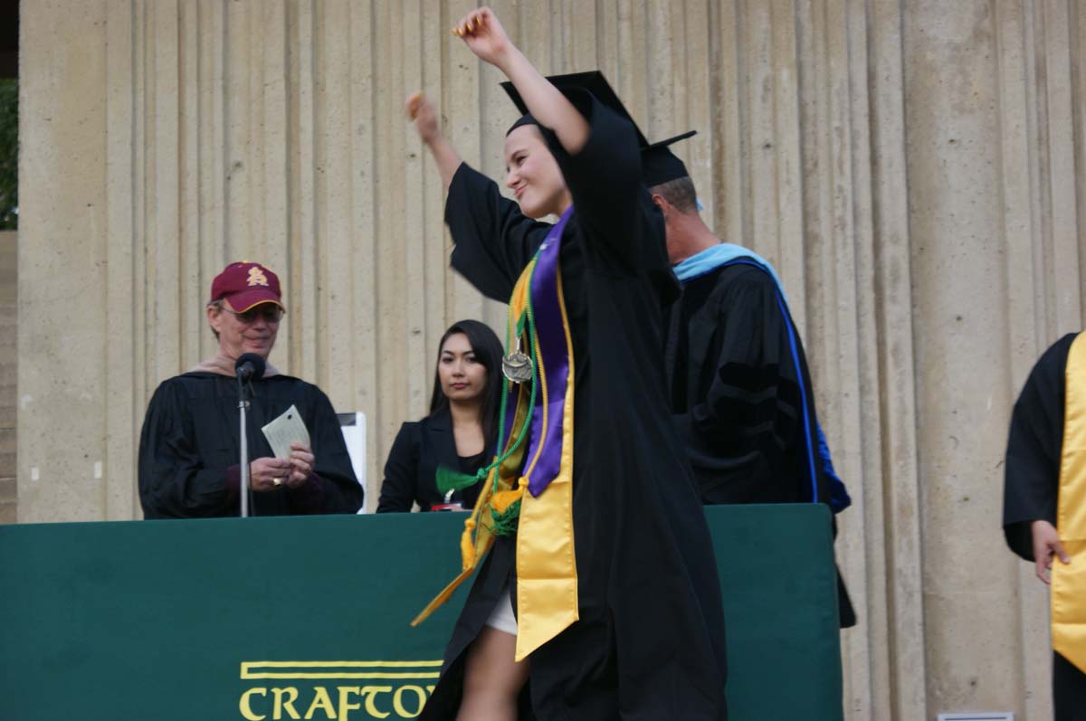 People enjoying Commencement