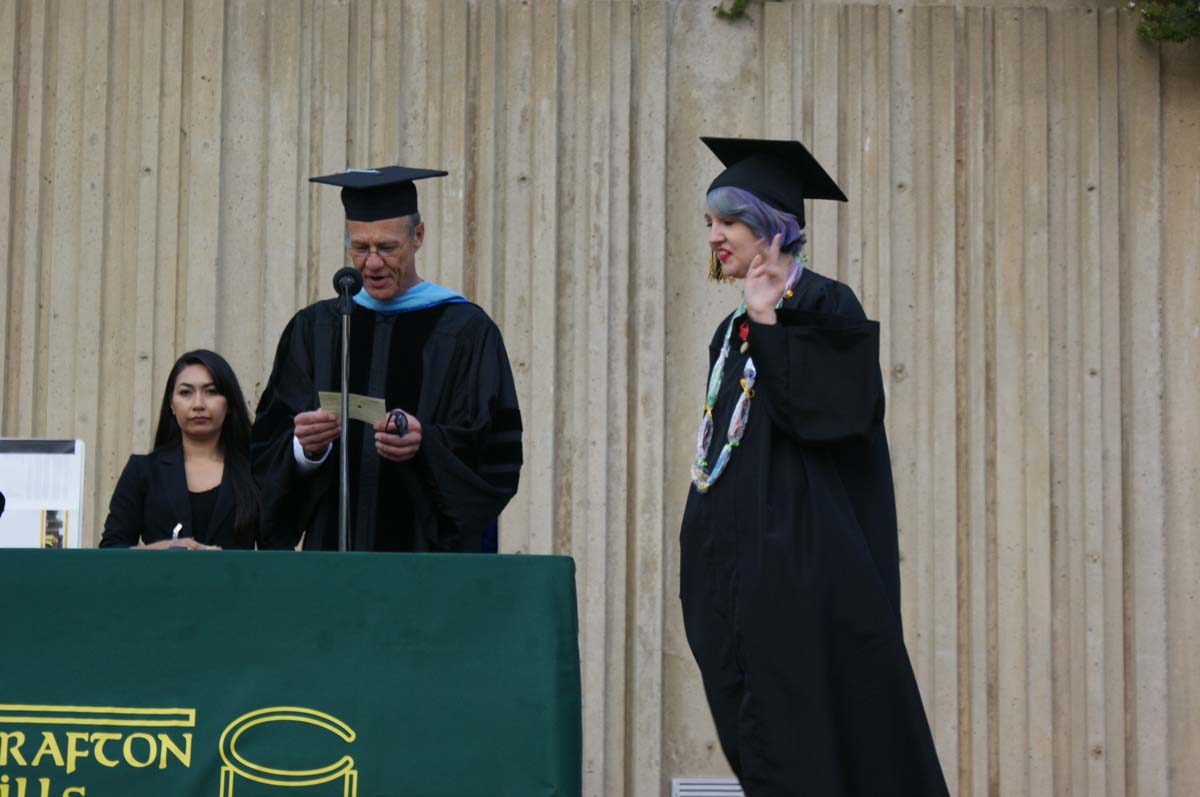 People enjoying Commencement