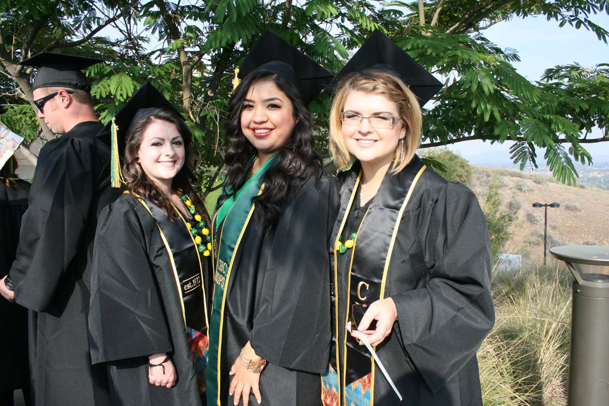People enjoying Commencement