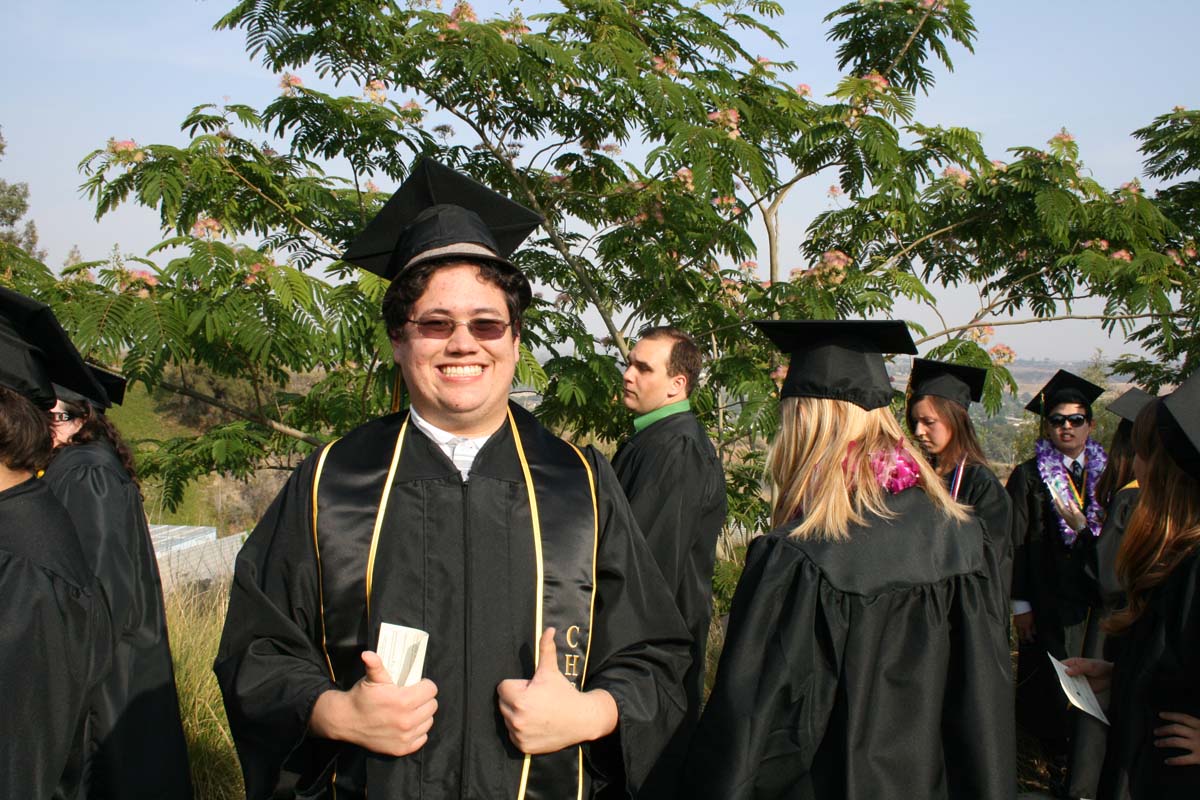 People enjoying Commencement