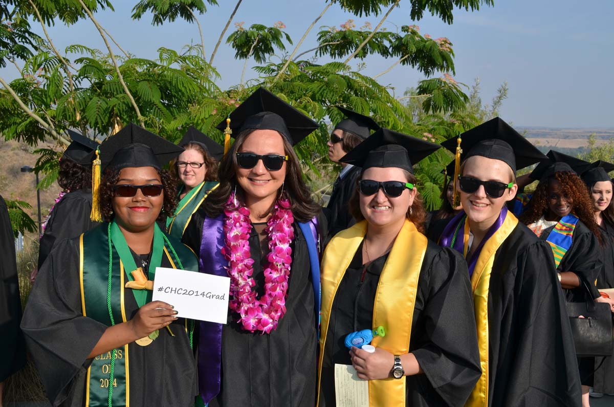 People enjoying Commencement