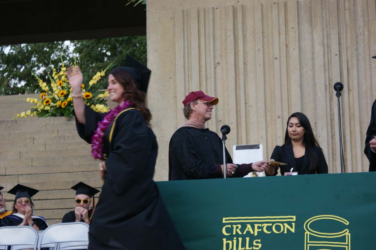 People enjoying Commencement