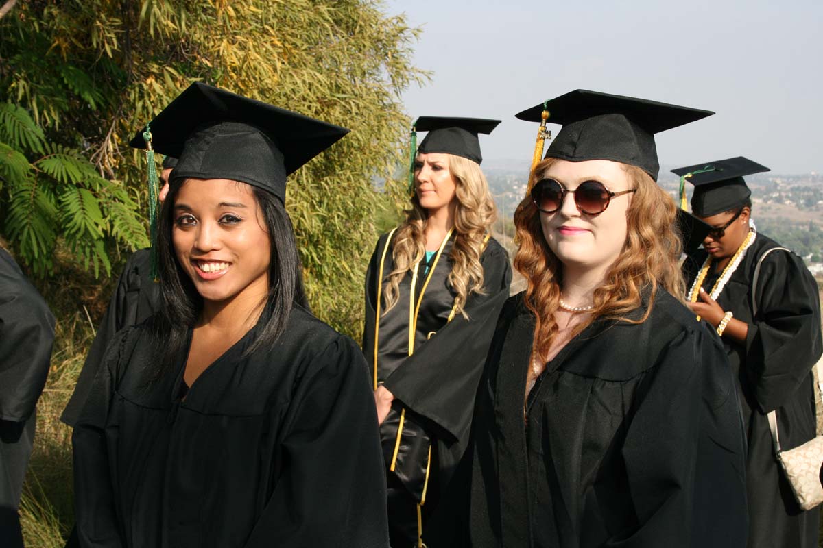 People enjoying Commencement