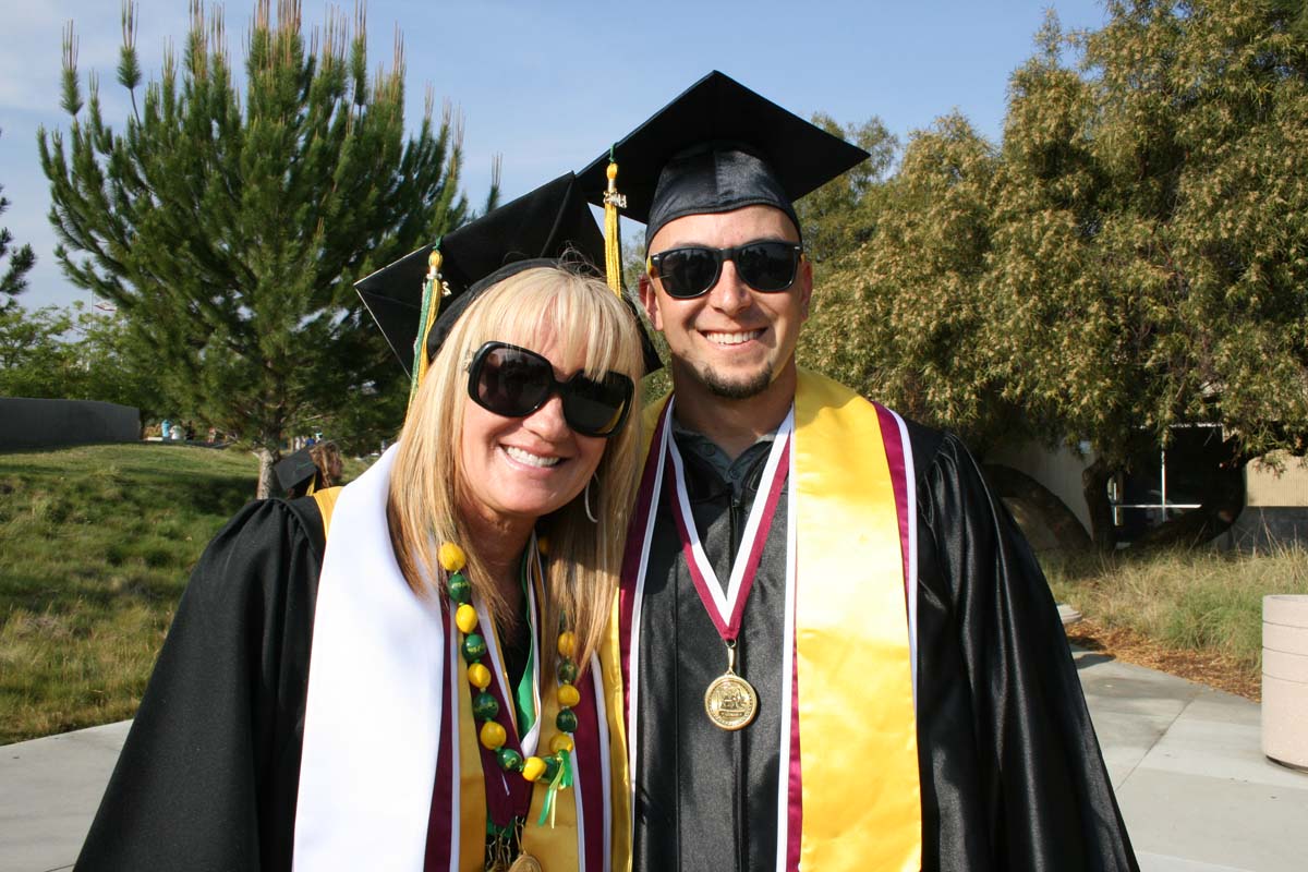 People enjoying Commencement