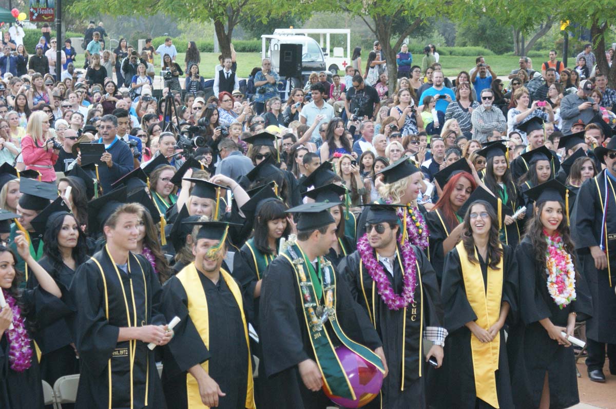 People enjoying Commencement