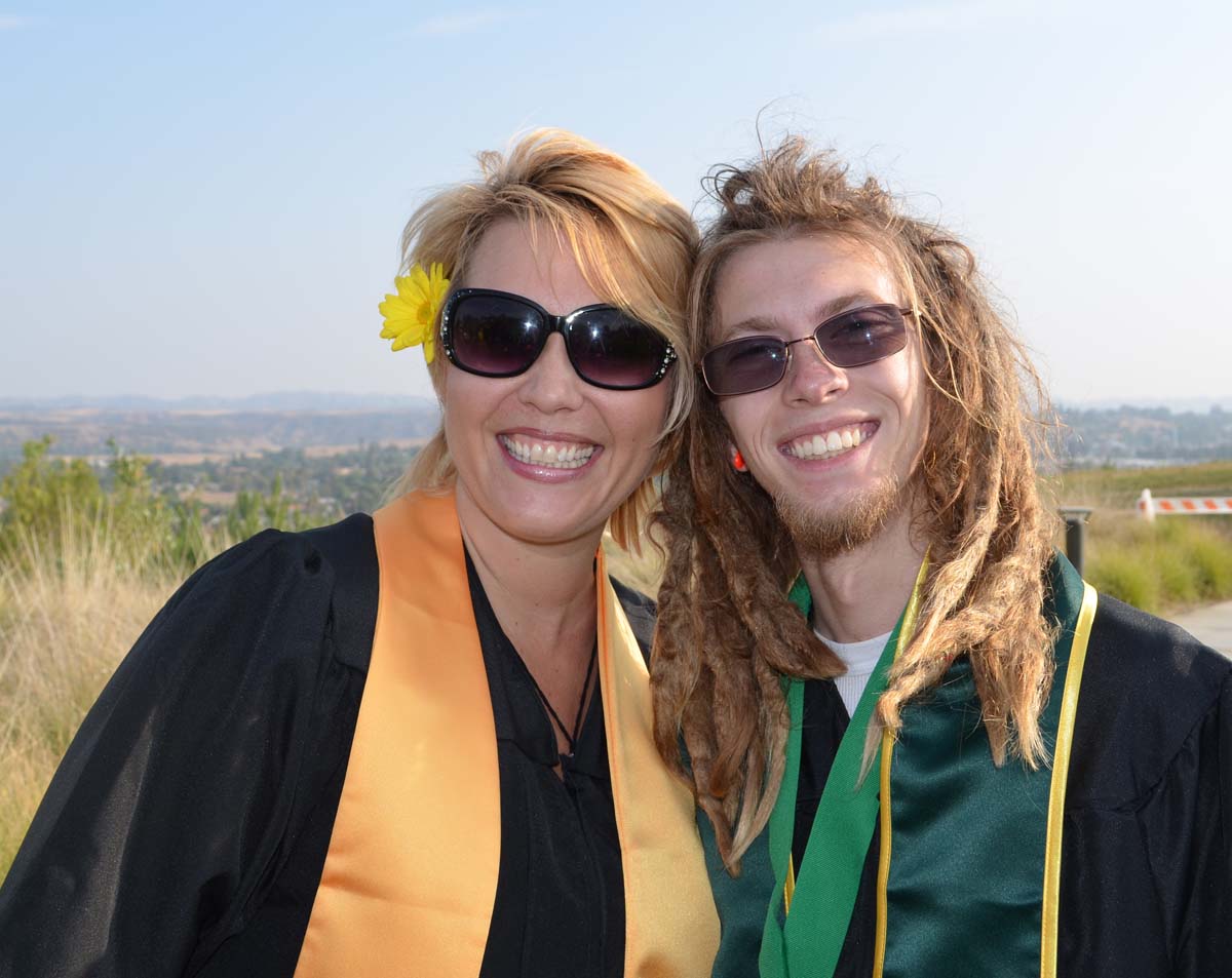 People enjoying Commencement