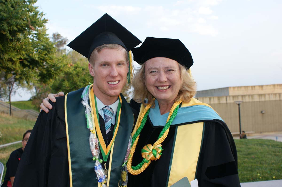 People enjoying Commencement