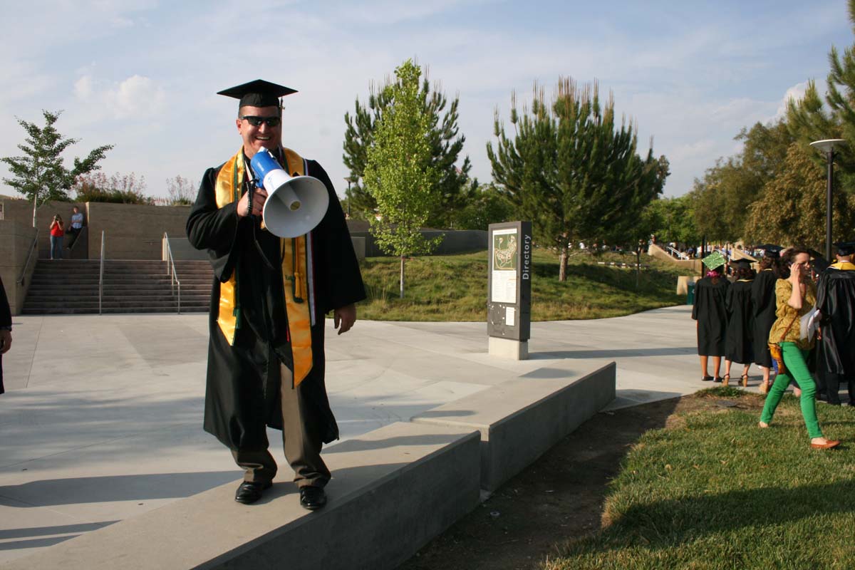 People enjoying Commencement