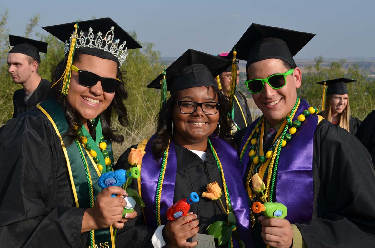 People enjoying Commencement