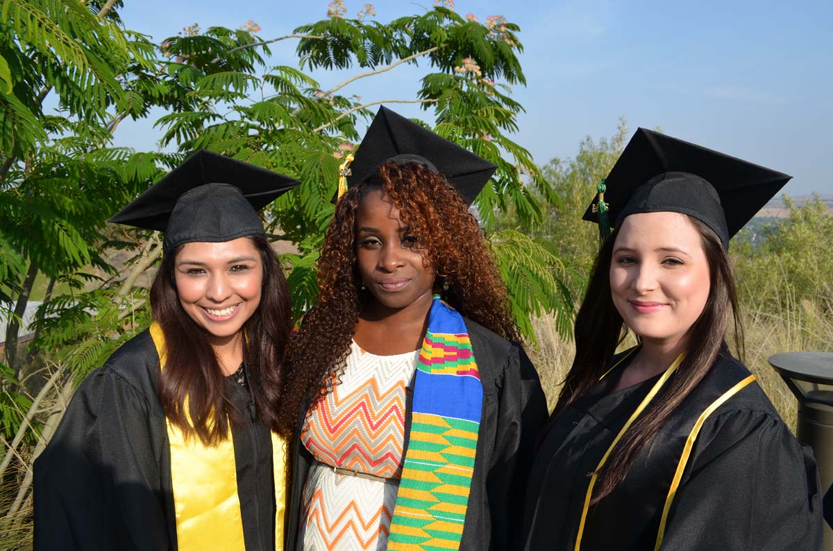 People enjoying Commencement