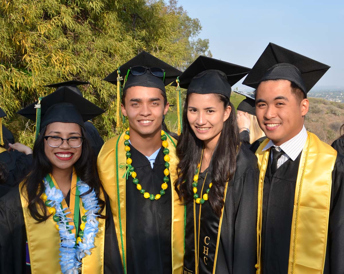 People enjoying Commencement