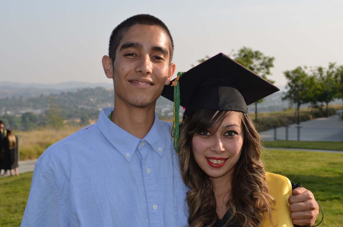 People enjoying Commencement