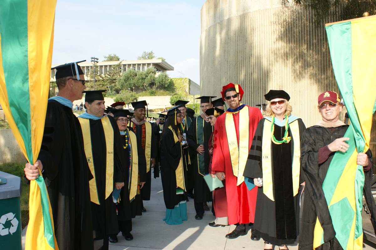 People enjoying Commencement