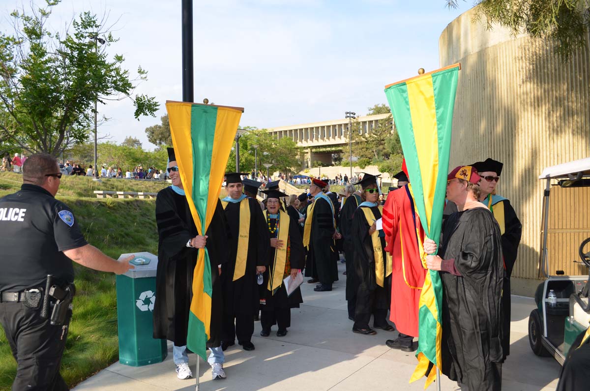 People enjoying Commencement