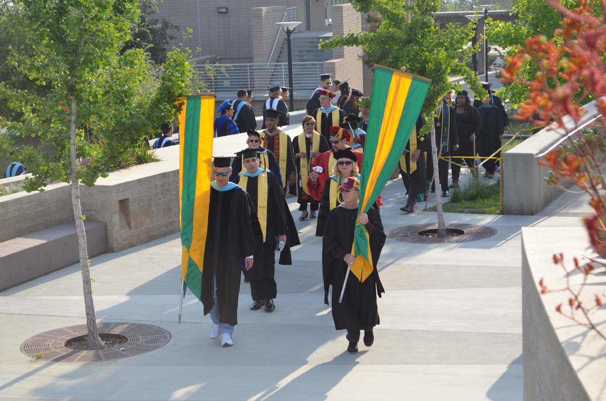 People enjoying Commencement
