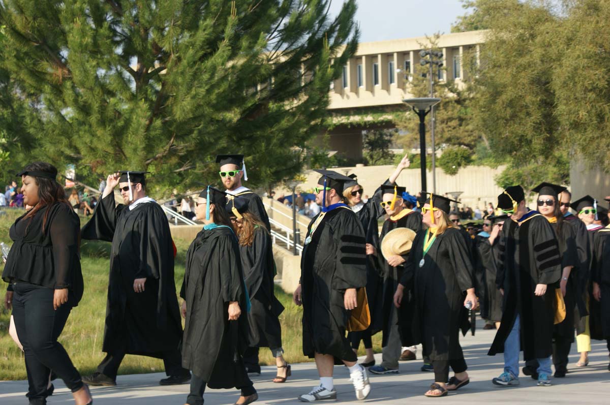 People enjoying Commencement