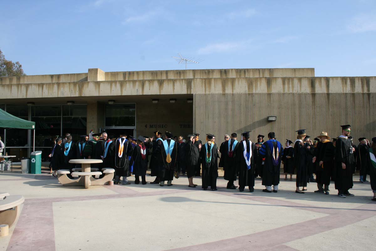 People enjoying Commencement