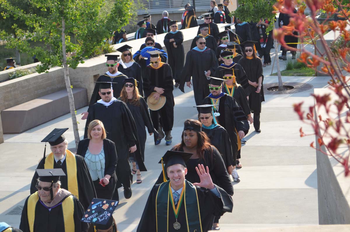 People enjoying Commencement