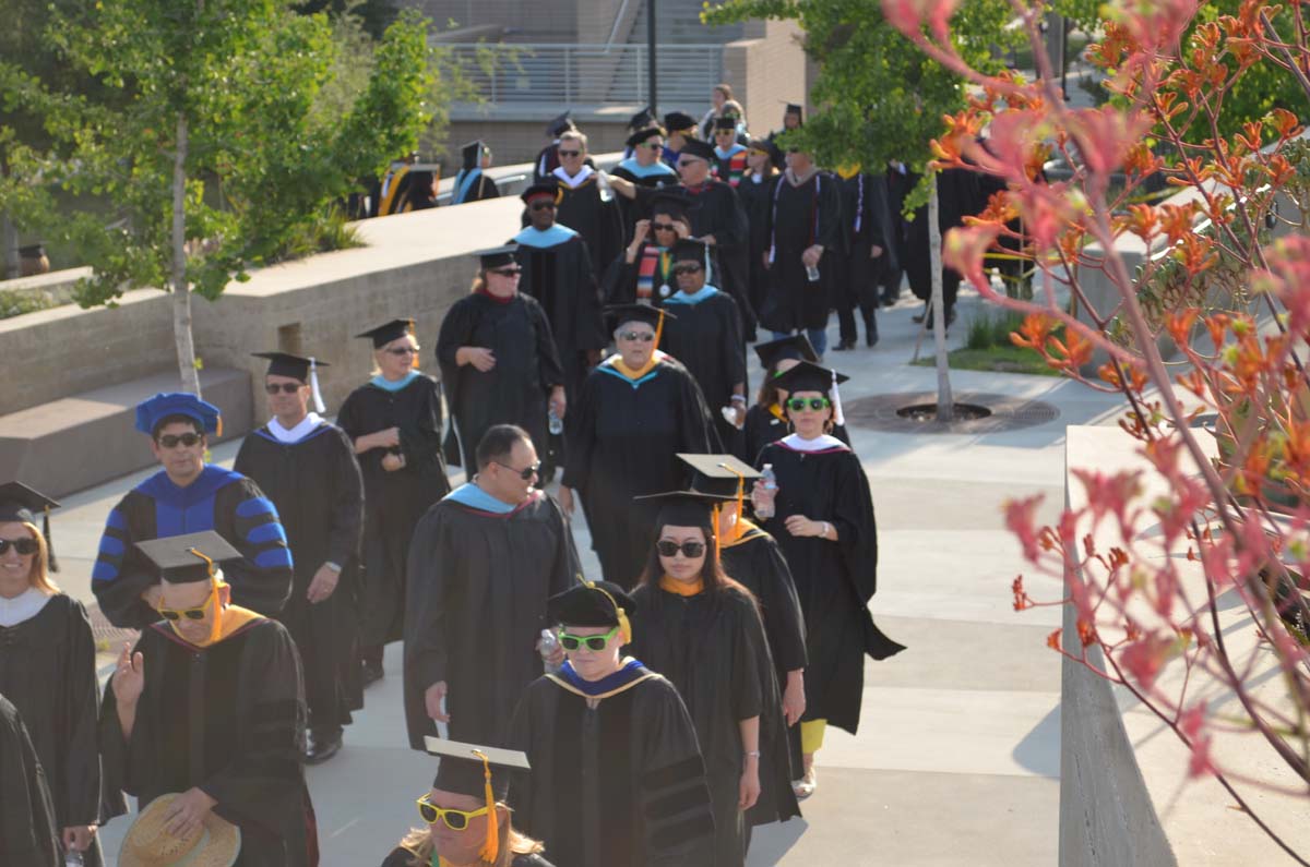 People enjoying Commencement
