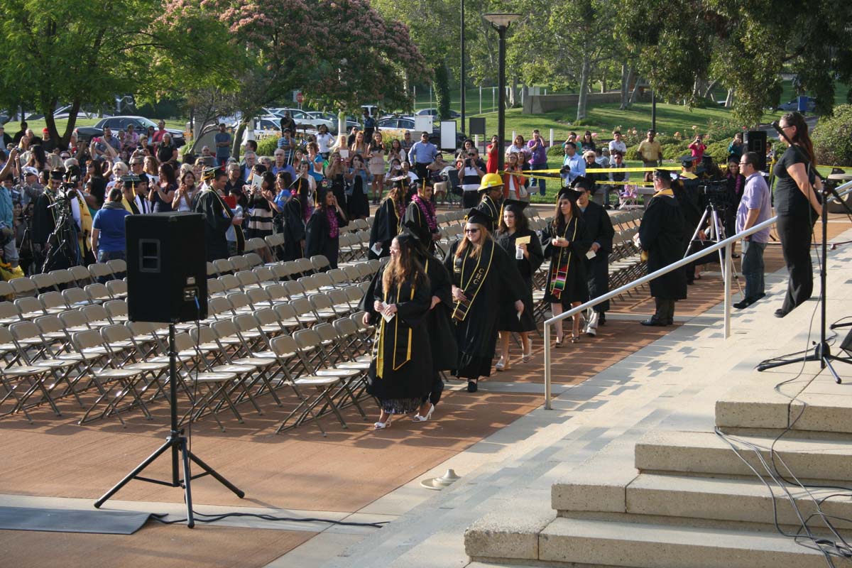 People enjoying Commencement