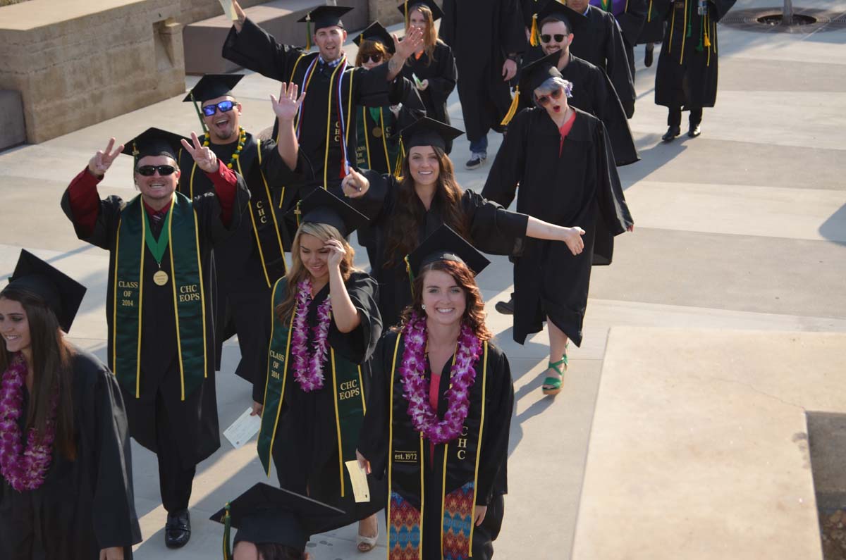 People enjoying Commencement