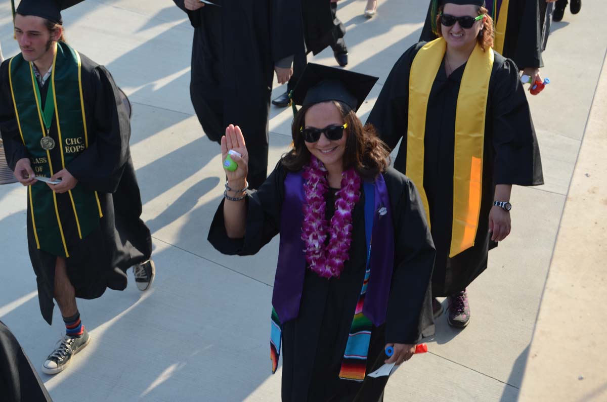People enjoying Commencement