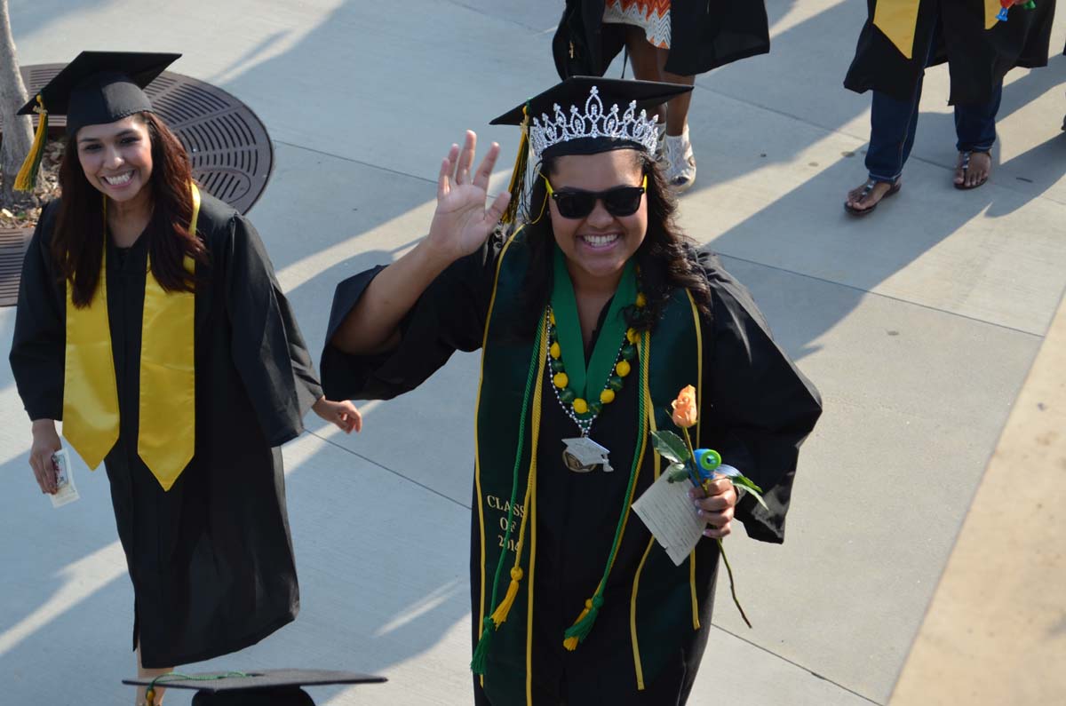 People enjoying Commencement