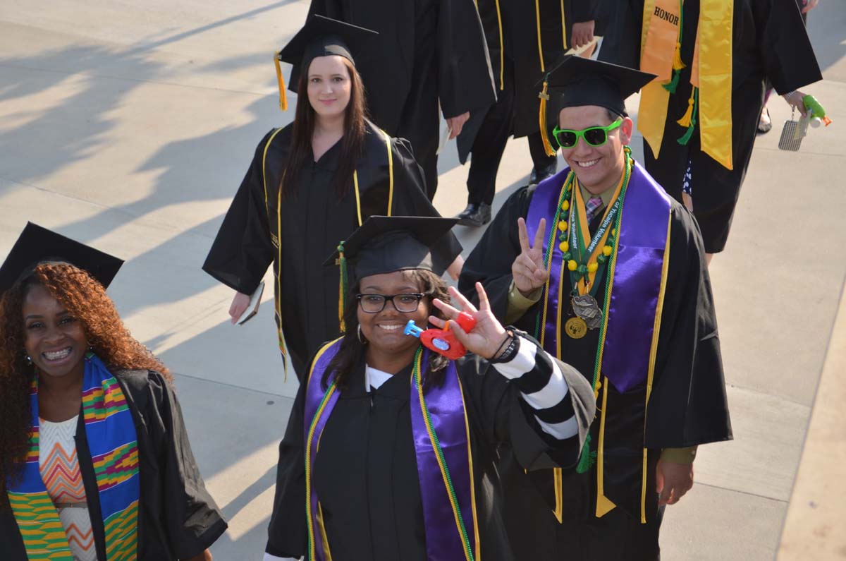 People enjoying Commencement