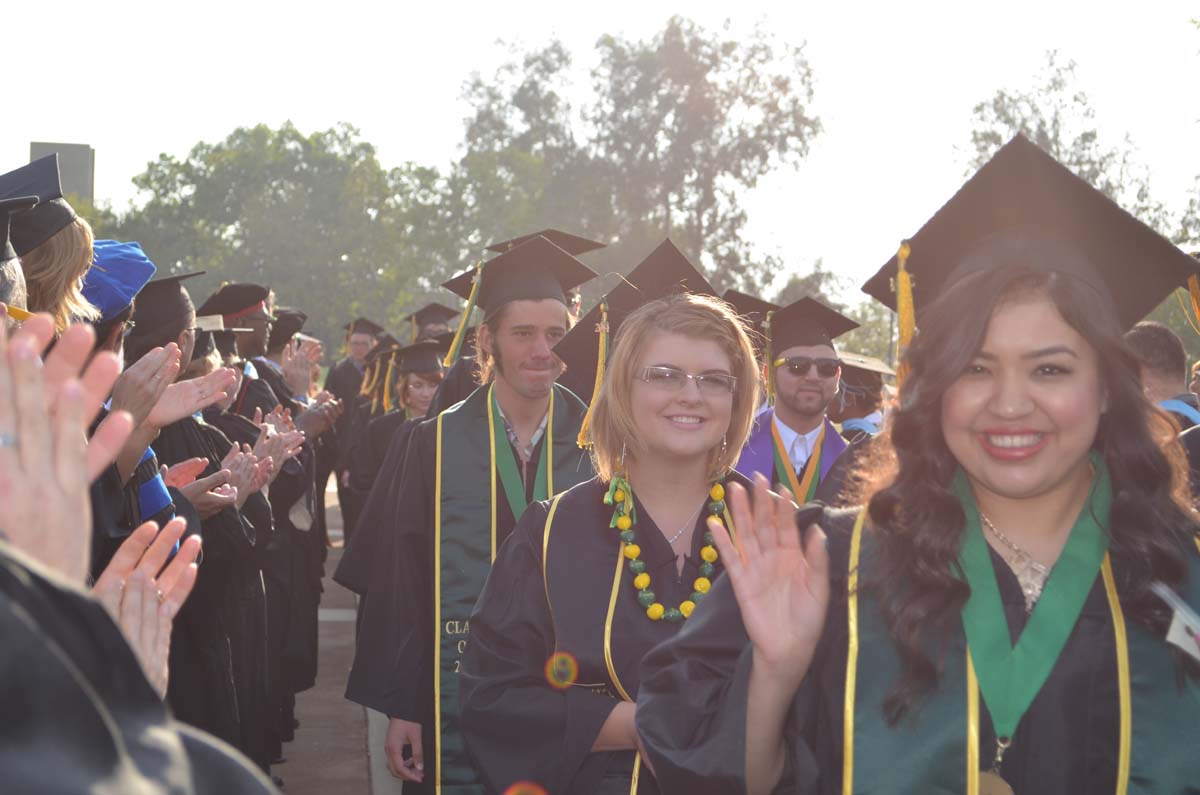 People enjoying Commencement