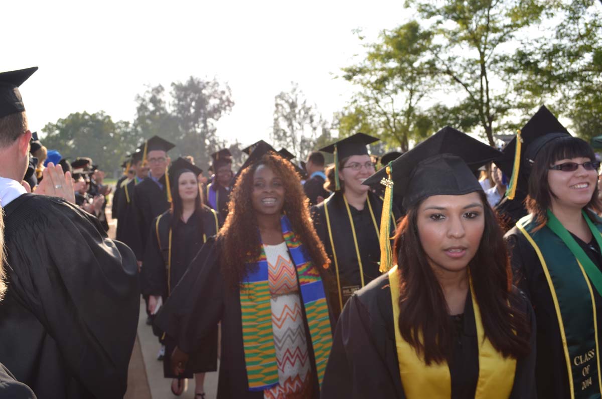 People enjoying Commencement