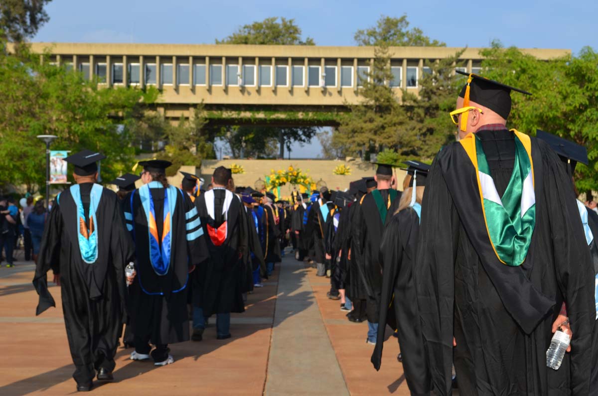 People enjoying Commencement