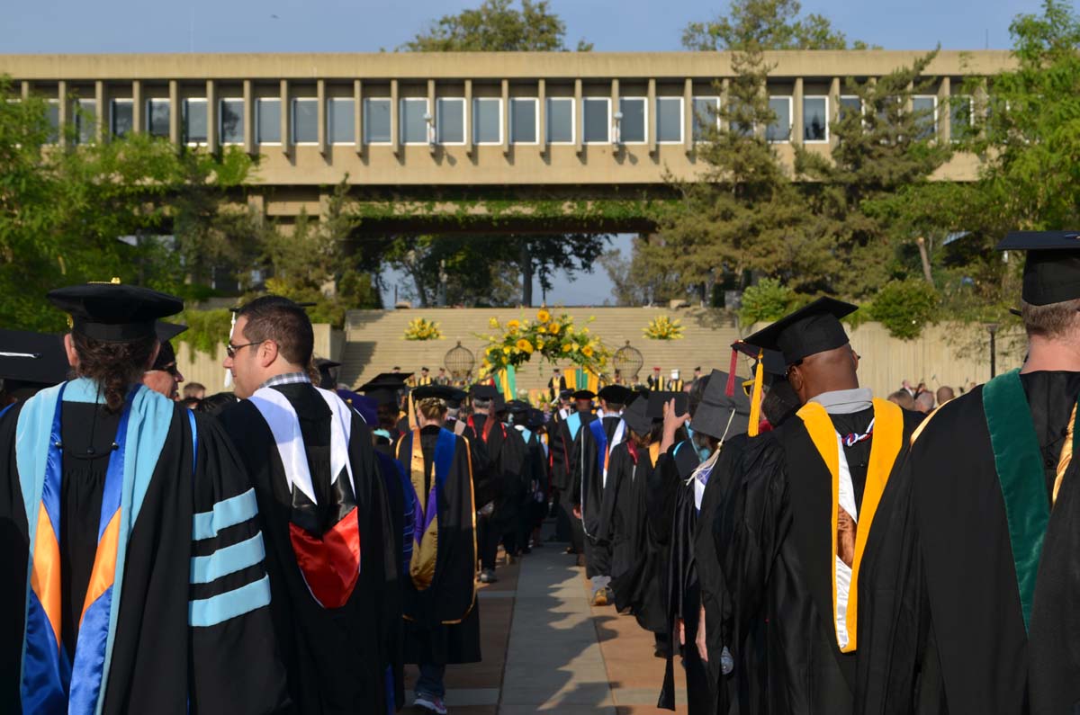 People enjoying Commencement
