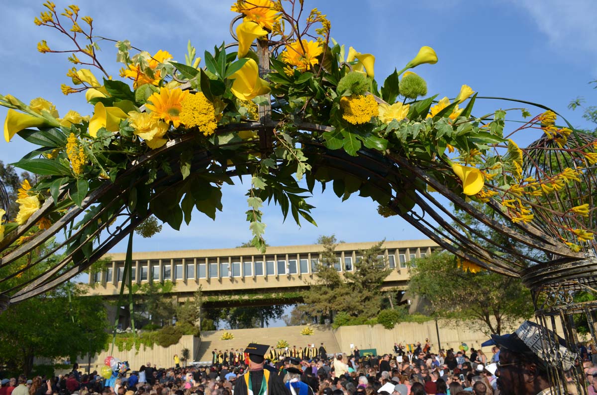 People enjoying Commencement