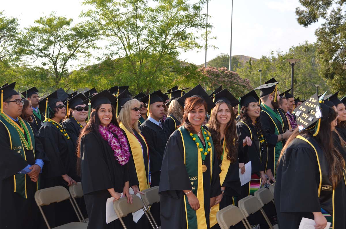 People enjoying Commencement