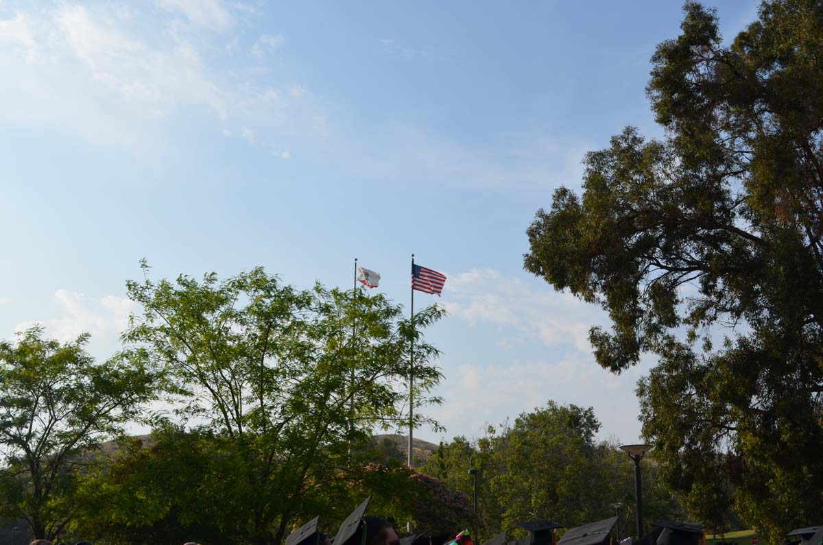 People enjoying Commencement