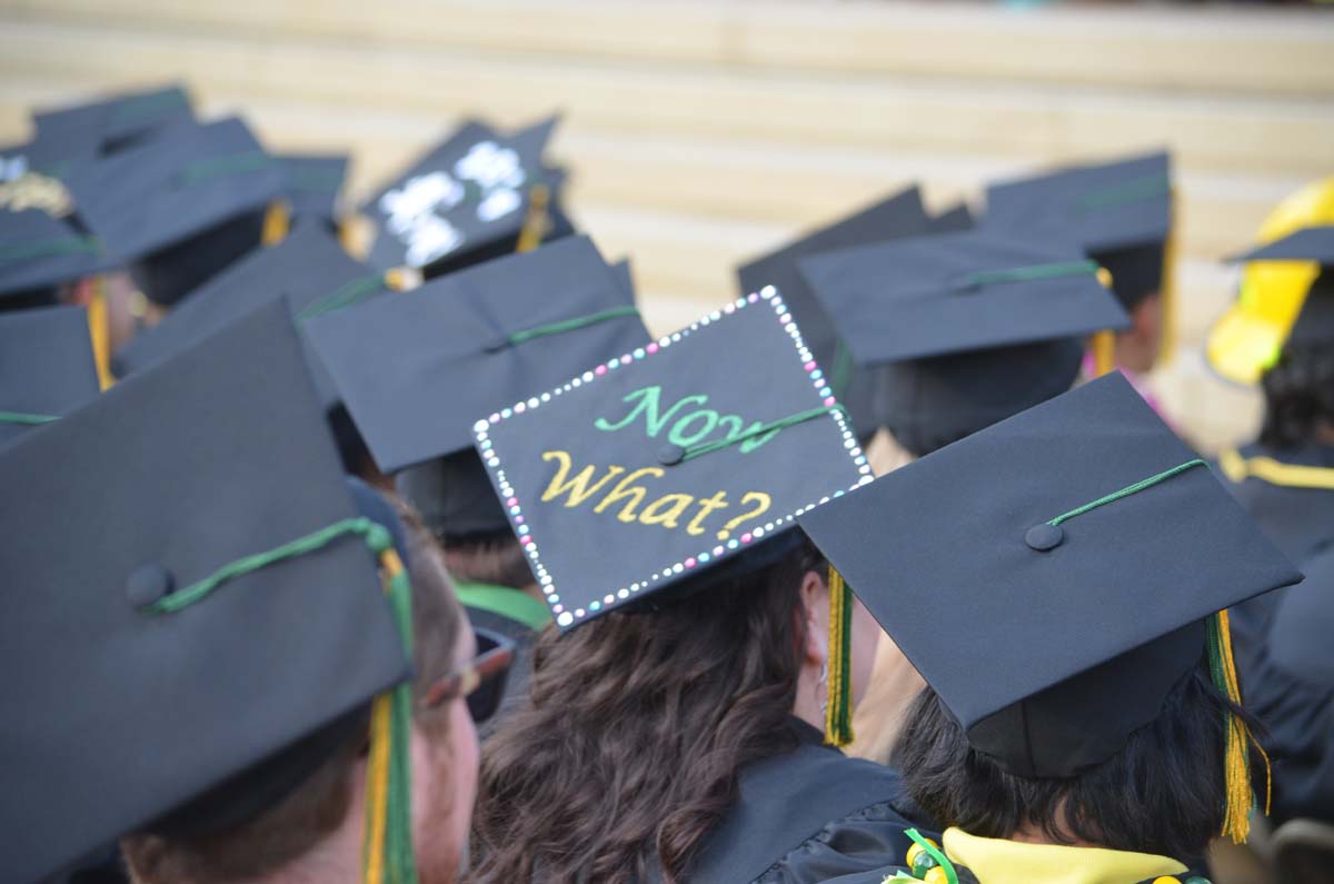 People enjoying Commencement